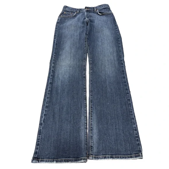 Lucky Brand Sweet N Low Jeans Size 27 Blue Flare Button Fly Y2K USA Made - Picture 1 of 7